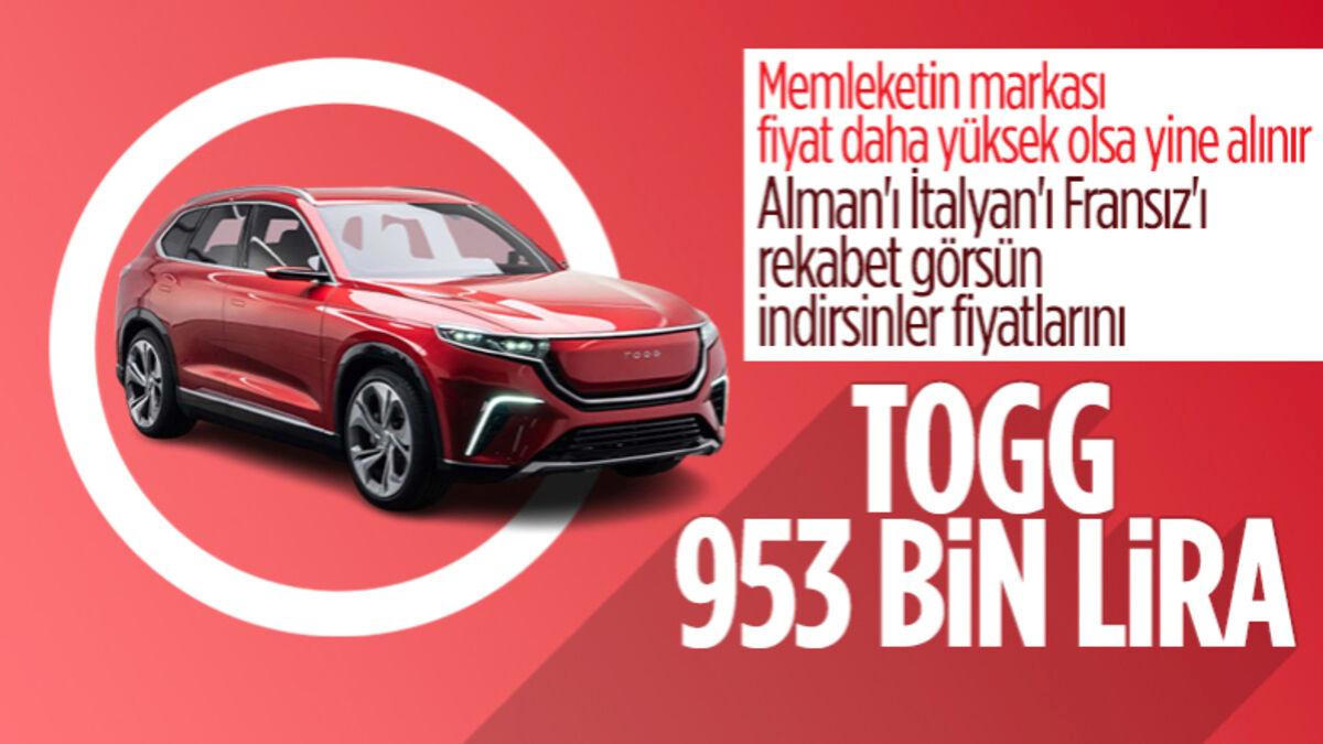 Togg&#039;un fiyatı açıklandı