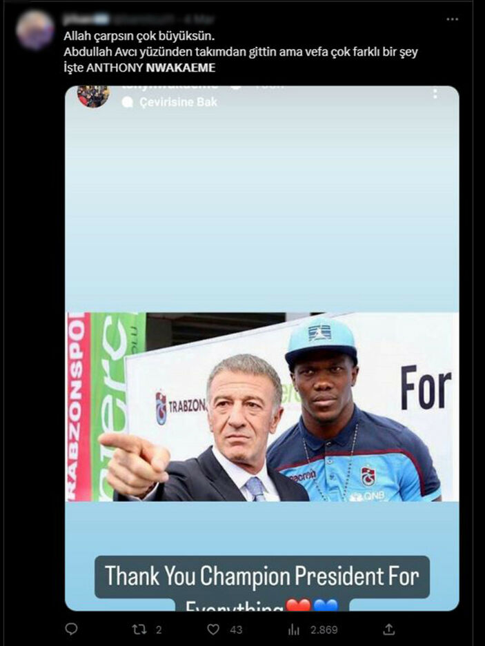 Trabzonspor taraftarından Ahmet Ağaoğlu’na, 'Kul Ahmet' şarkısıyla "geri dön" çağrısı