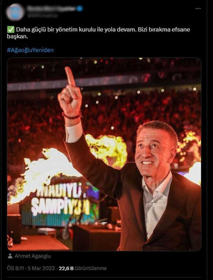 Trabzonspor taraftarından Ahmet Ağaoğlu’na, 'Kul Ahmet' şarkısıyla "geri dön" çağrısı