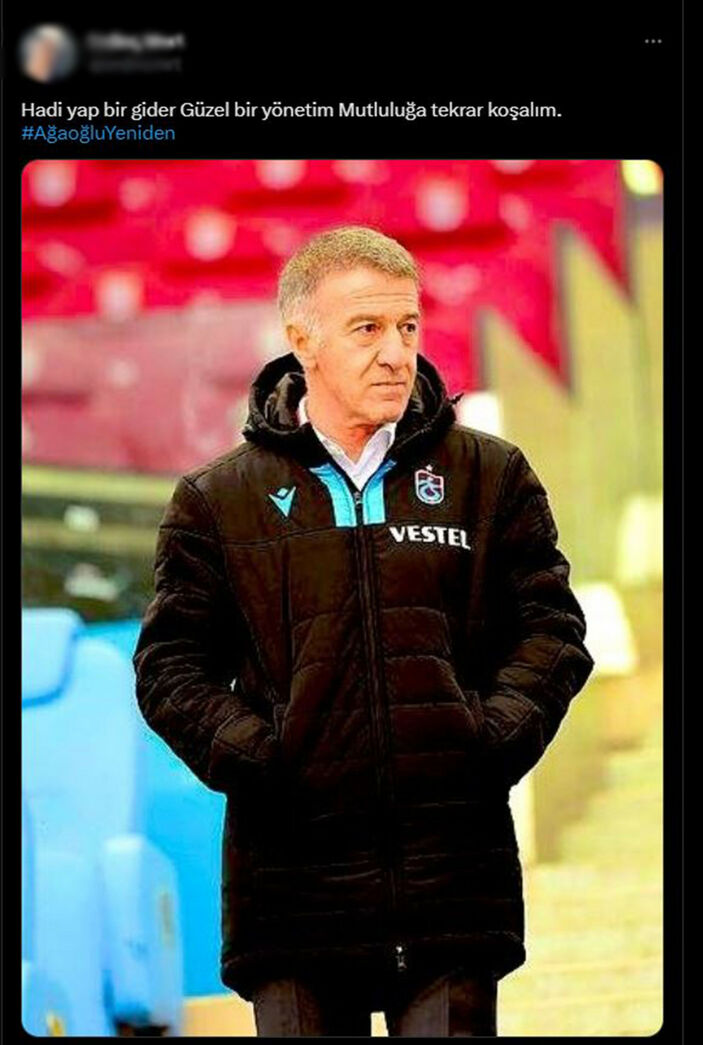 Trabzonspor taraftarından Ahmet Ağaoğlu’na, 'Kul Ahmet' şarkısıyla "geri dön" çağrısı