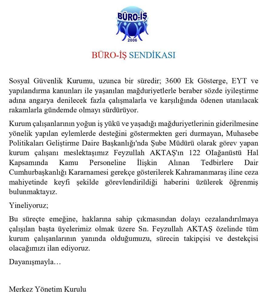 Eylemlere Katılan SGK Çalışanlarına ‘Görevlendirme’ Zinciri