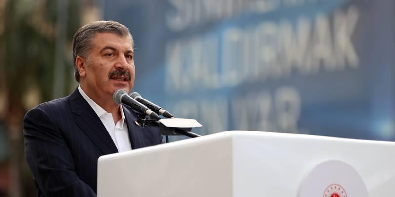 Sağlık Bakanı Fahrettin Koca, Hatay’da Temel Atma Töreninde Konuştu