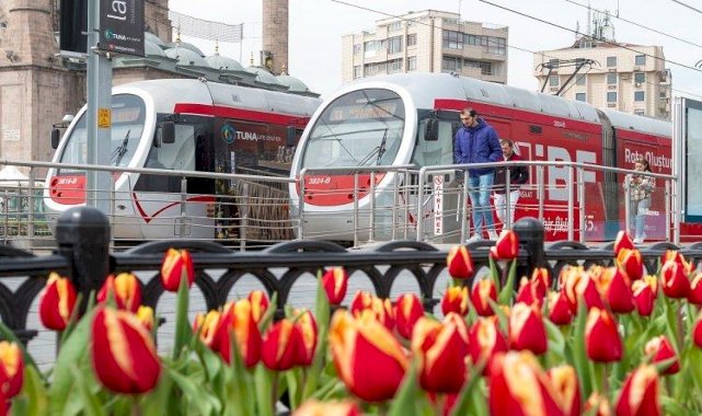 Kayseri'de tramvaydan yoğun mesai
