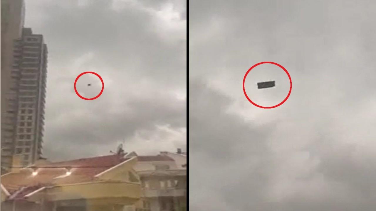 Ankara'da 'koltuk' uçuran fırtına