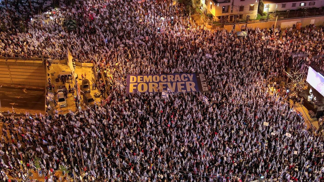 İsrail&#039;de yargı düzenlemesi protestoları 21&#039;inci haftasında