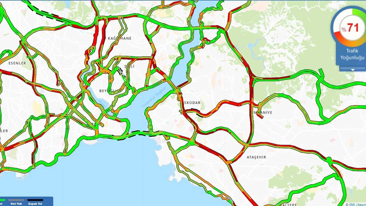İstanbul&#039;da trafik yoğunluğu yüzde 71&#039;e çıktı