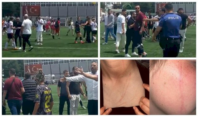 İzmir'de maç sonrası sahaya giren taraftarlar kadın futbolcuları darp etti
