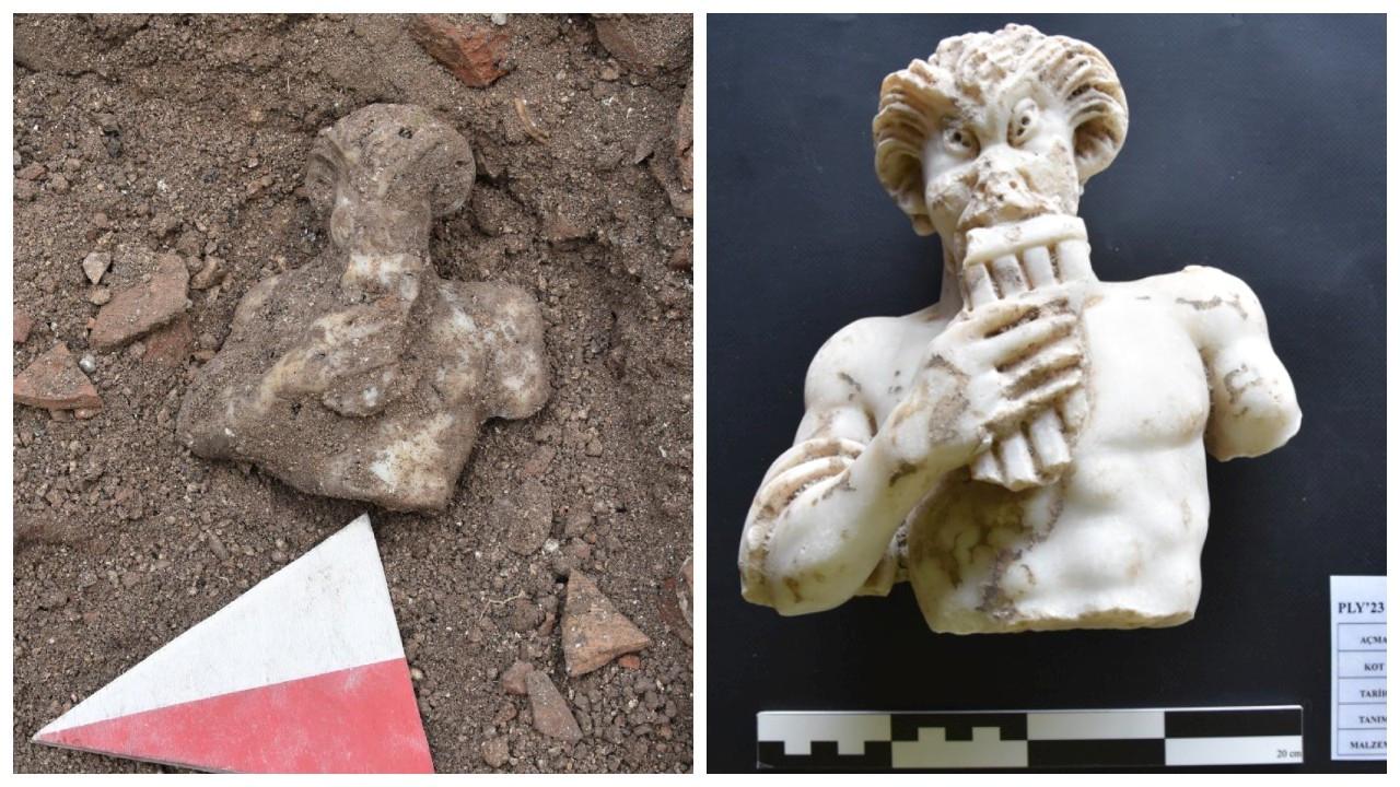 İstanbul'daki kazılarda Pan heykeli bulundu