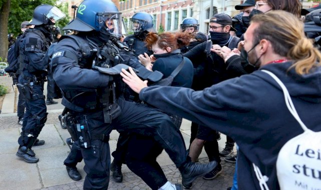 Leipzig'de Lina E. protestoları