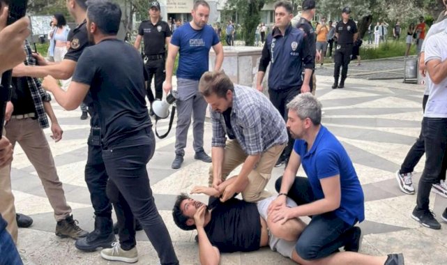 ODTÜ'de izinsiz LGBT yürüyüşüne izin verilmedi: Polis müdahale etti