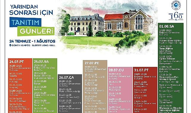 Boğaziçi Üniversitesi Tanıtım Günleri 24 Temmuz-1 Ağustos&#039;ta Güney Kampüs&#039;te gerçekleşecek