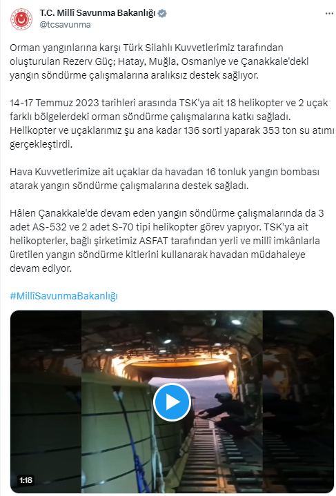 Rezerv Güç, 4 ildeki yangın söndürme çalışmalarına destek sağlıyor