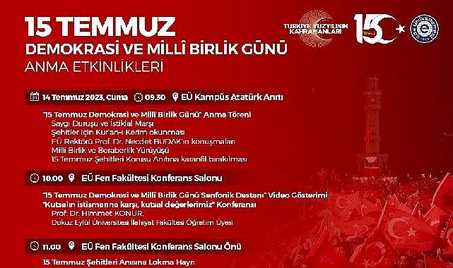 Ege Üniversitesinde Türkiye Yüzyılı'nın kahramanları anlatılacak