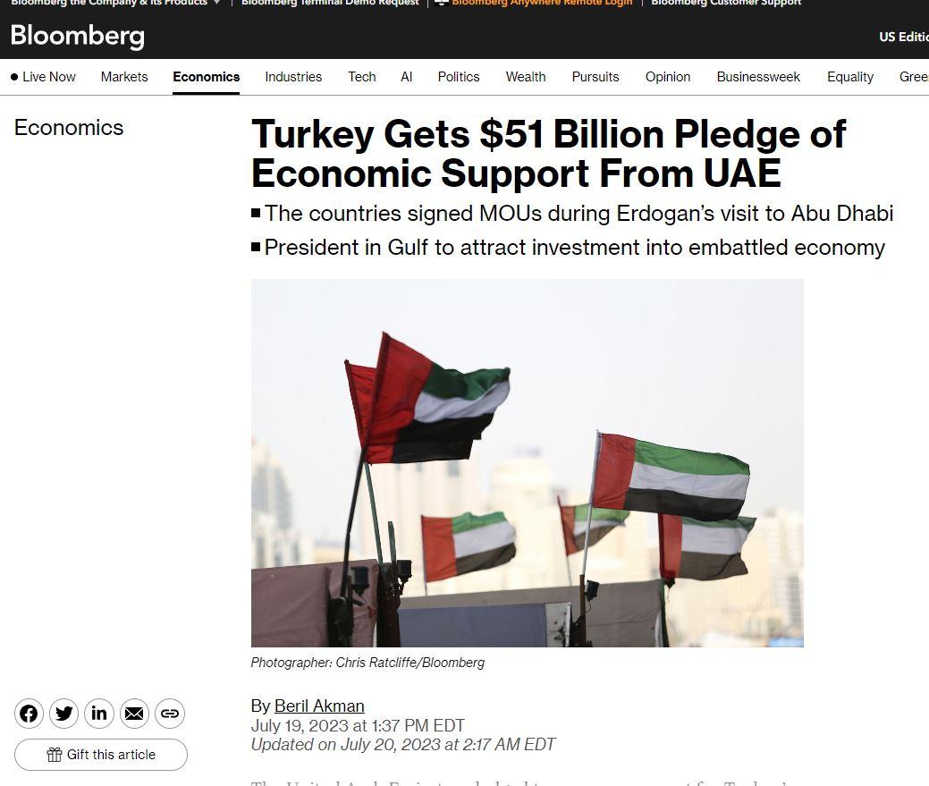 Türkiye ile BAE arasında arasında yapılan ticaret anlaşmaları dünya gündeminde!