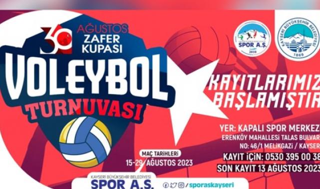 30 Ağustos Zafer Kupası Voleybol Turnuvası için kayıtlar başladı