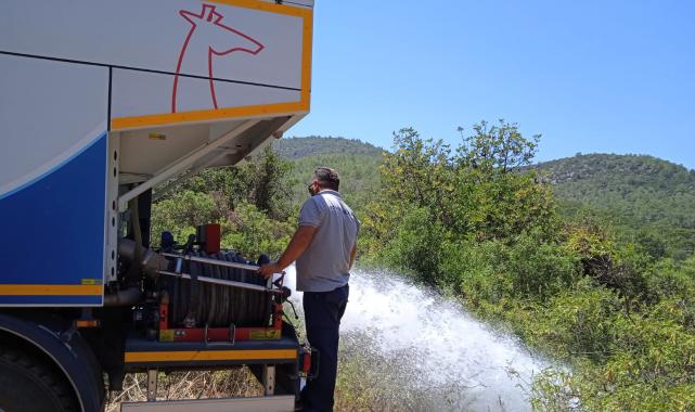 Bordum’da yaban hayvanlarının yaşam alanlarına su takviyesi