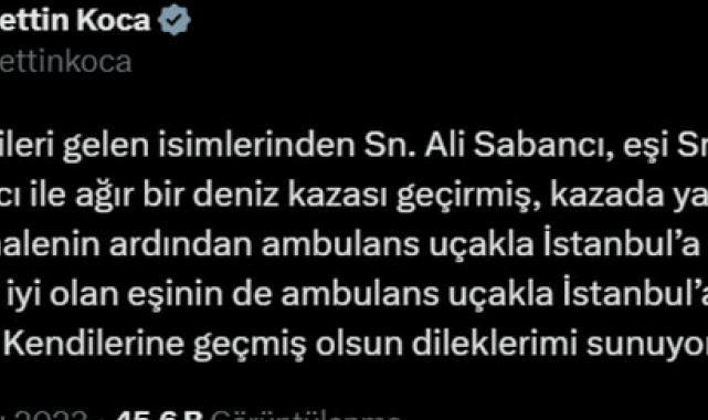 Fahrettin Koca'dan Ali Sabancı ve eşinin sağlık durumu hakkında açıklama