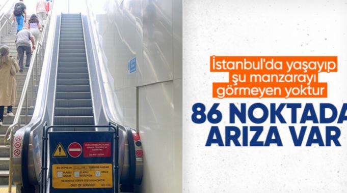 İstanbul&#039;da 86 noktada metro ve metrobüs hatlarında arıza var