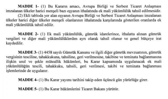Mücevher ve kuyumcu ürünlerinin ithalatına yeni düzenleme