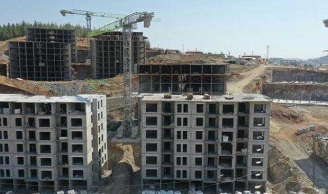 Nurdağı'nda 26 bloktan oluşan kalıcı konut projesinde kaba inştın yüzde 70'i tamamlandı