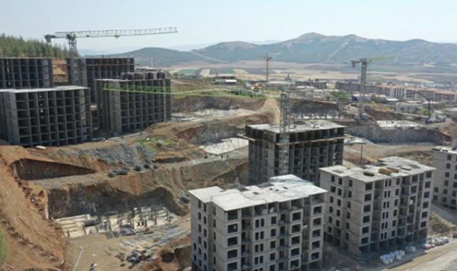 Nurdağı'nda 26 bloktan oluşan kalıcı konut projesinde kaba inştın yüzde 70'i tamamlandı