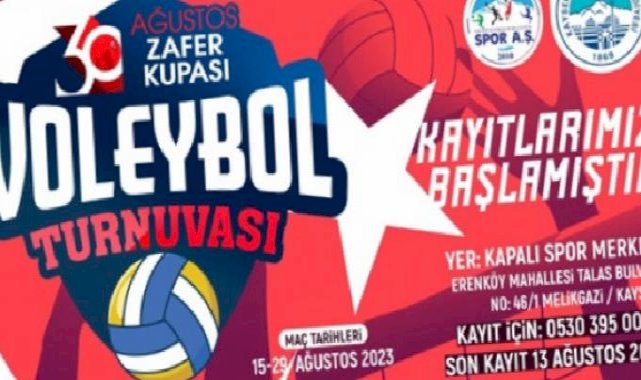 30 Ağustos Zafer Kupası Voleybol Turnuvası için kayıtlar başladı