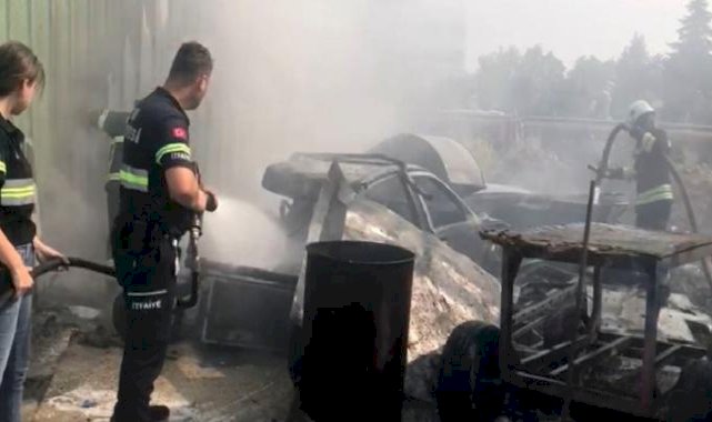 Tekirdağ'da cam parçaları yangına sebep oldu