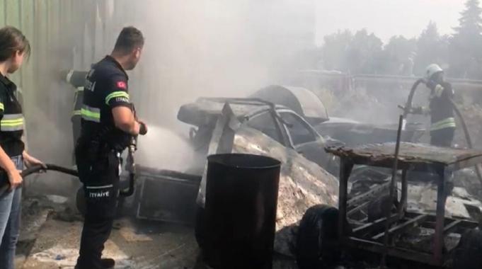 Tekirdağ&#039;da cam parçaları yangına sebep oldu