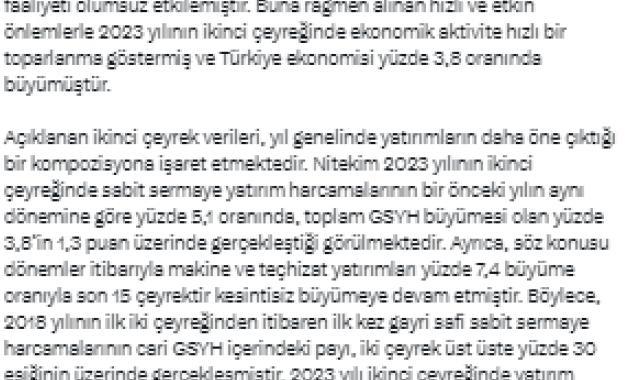 Yılmaz: "Büyümenin kalitesini destekleyici tedbirleri almaya devam edeceğiz"