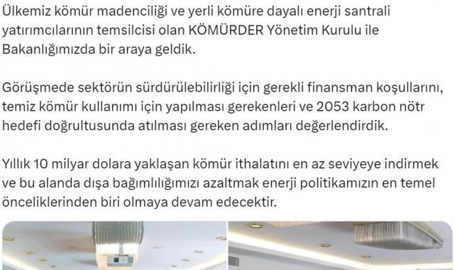 Bakan Bayraktar, KÖMÜRDER Yönetim Kurulu ile bir araya geldi