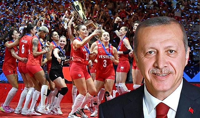 Cumhurbaşkanı Erdoğan, A Milli Kadın Voleybol Takımı'nı tebrik etti