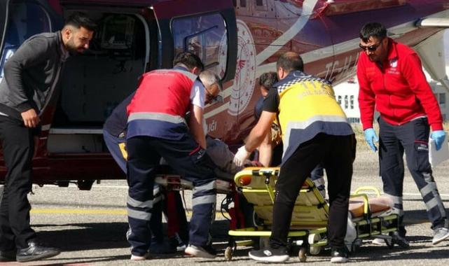 Kontrolünü kaybettiği elektrikli testere ile yüzünü kesti