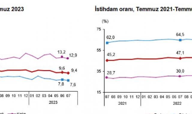 İşgücü İstatistikleri, Temmuz 2023