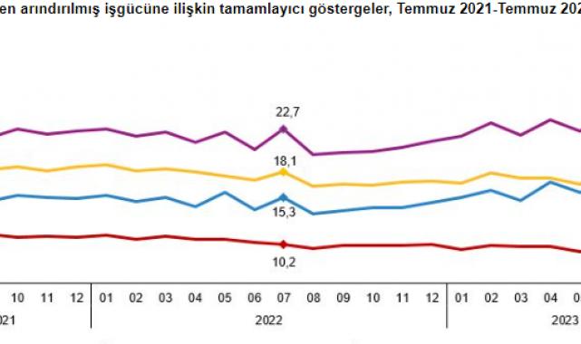 İşgücü İstatistikleri, Temmuz 2023