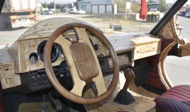 Sivas'ta saz yapımında kullanılan ağaçlardan otomobil yaptılar