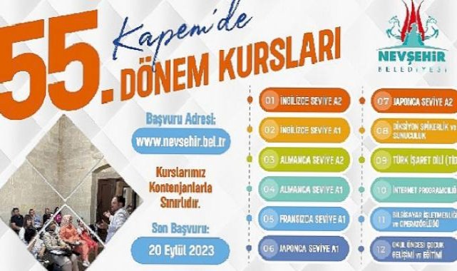 KAPEM'de 55. Dönem Kursları için kayıtlar başladı