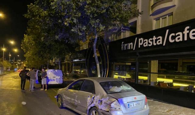 Tekirdağ'da alkollü sürücü park halindeki araca çarptı