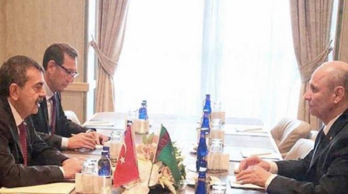 Bakan Tekin, Türkmenistan Bakanlar Kurulu Başkan Yardımcısı Nurmuhammet Amannepesov ile Görüştü