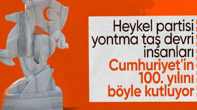 CHP'li Kuşadası Belediyesi'nden Cumhuriyet'in 100. yılına özel heykel sergisi