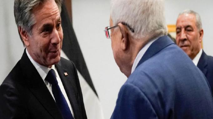 Filistin Devlet Başkanı Abbas, ABD Dışişleri Bakanı Blinken&#039;la şakalaştı