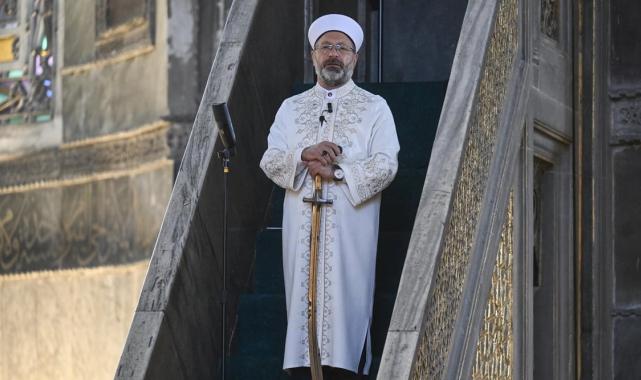 Hutbeye 'yalınkılıç' çıkan Ali Erbaş'tan Filistin mesajı