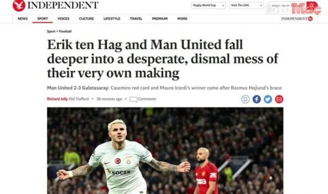 İngiliz basını Galatasaray'ın zaferini yazdı