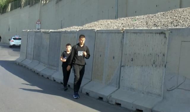 İstanbul'da kayan istinat duvarının çökmesi kum konularak engellenmeye çalışıldı