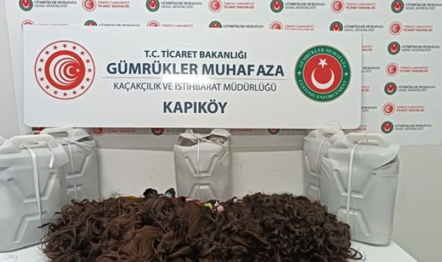 Kapıköy Gümrük Kapısı’nda 56 kilo 230 gram insan saçı ele geçirildi