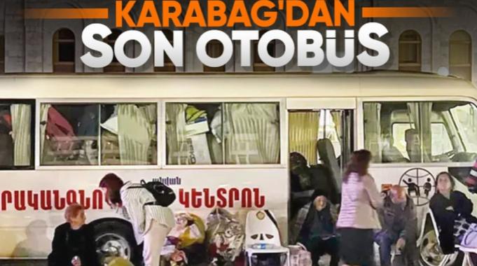 Karabağ&#039;dan son otobüs de kalktı: Bölgede Ermeni göçü sona erdi