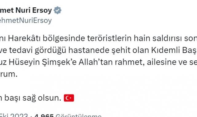 Siyasilerden şehit asker ve polis için taziye mesajı