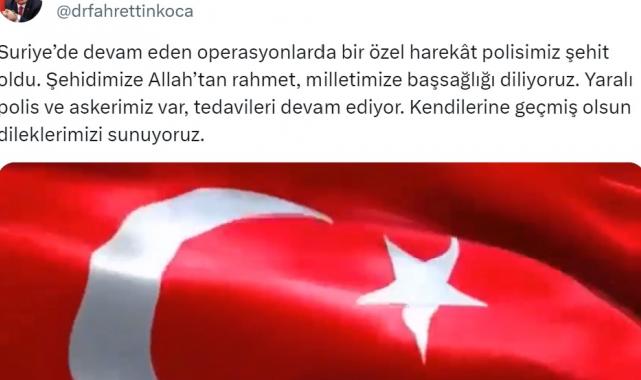 Siyasilerden şehit asker ve polis için taziye mesajı