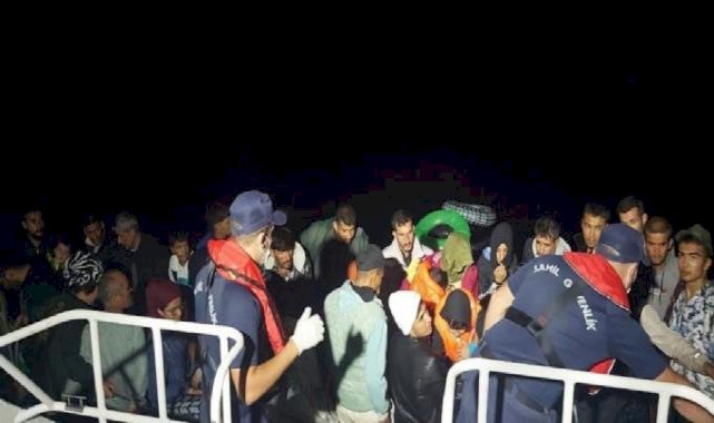 Ayvalık açıklarında 149 düzensiz göçmen kurtarıldı