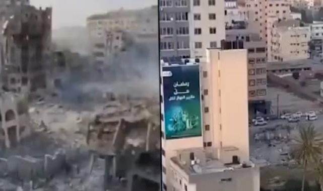 Gazze'nin merkezinde ağır yıkım: İsrail saldırılarının öncesi ve sonrası