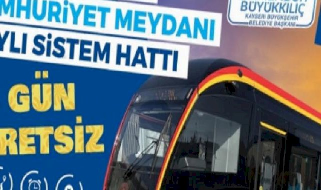 Kayseri'de yeni tramvay 4 gün ücretsiz